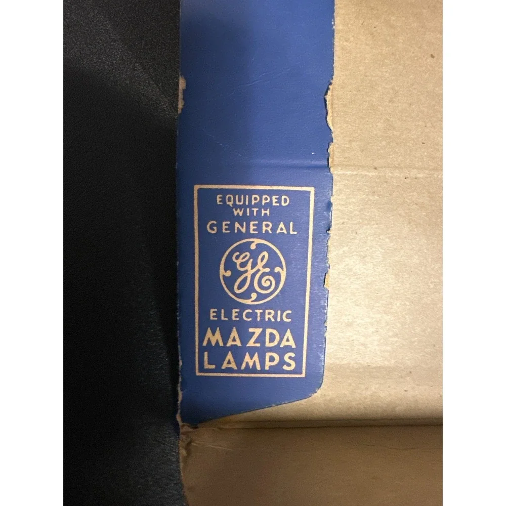 Vintage Sterling Straitline Christmas Lights GE Mazda Bulbs w/ Box Works